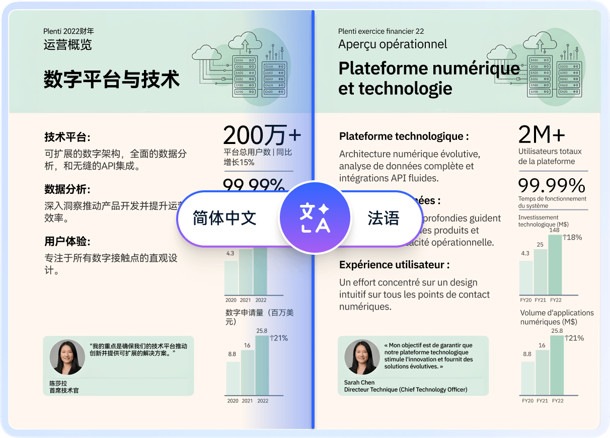 AI 即时翻译多语言 PDF 文档