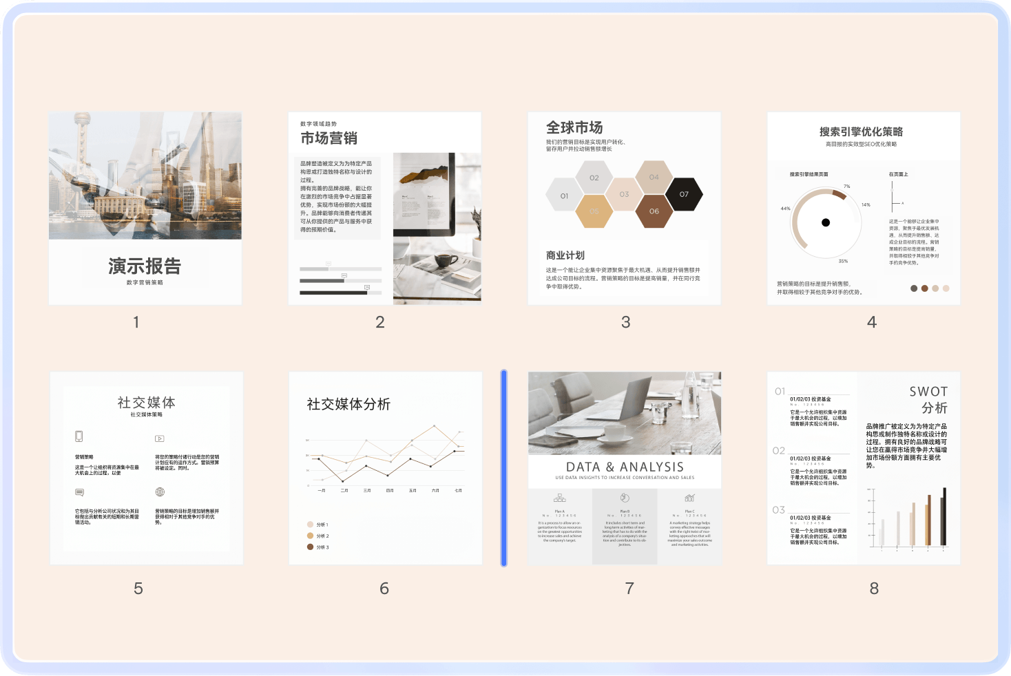 Organize and rearrange PDF pages interface